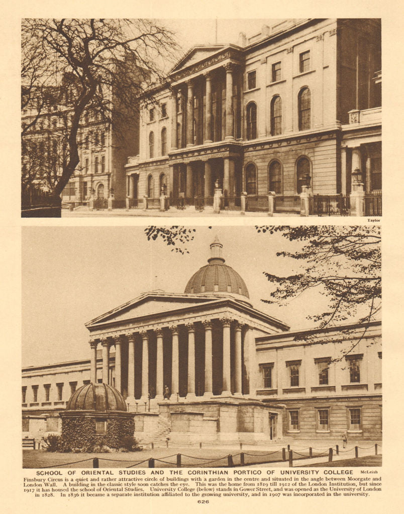 School of Oriental Studies (SOAS) Finsbury Circus.University College London 1926